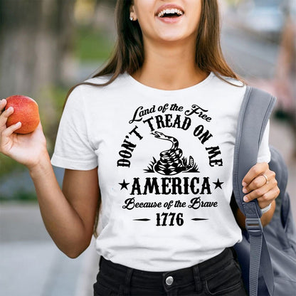 Land Of The Free Don't Tread On Me Teacher T-Shirt