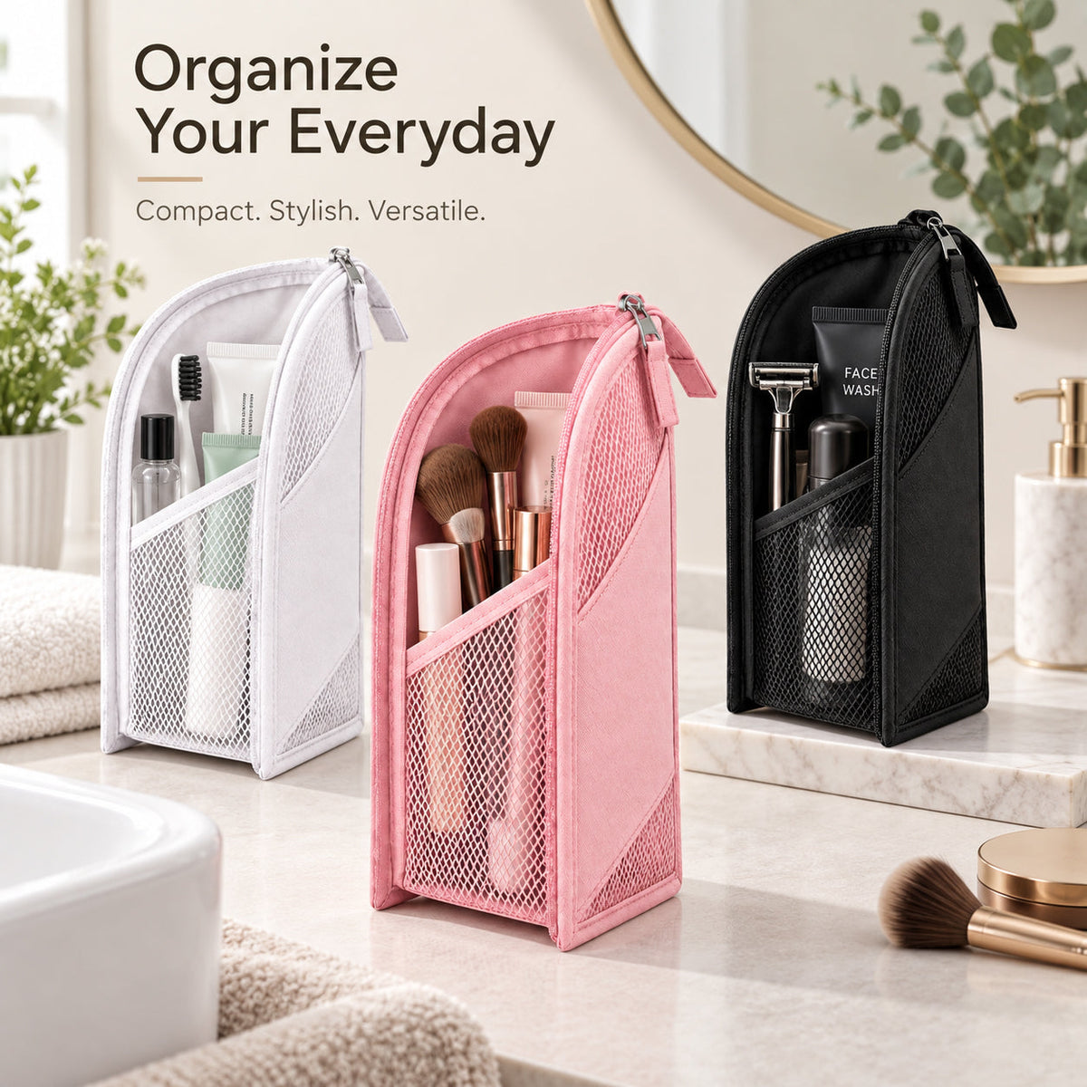 Freestanding Waterproof Travel Toiletry Bag