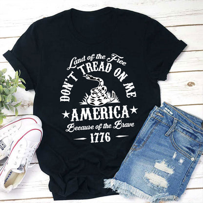 Land Of The Free Don't Tread On Me Teacher T-Shirt