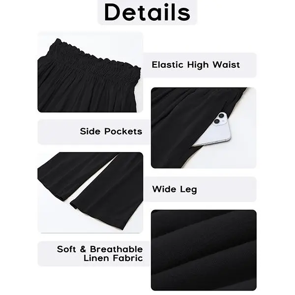 Hose mit hoher Taille und weitem Bein