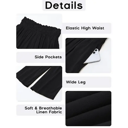 Hose mit hoher Taille und weitem Bein