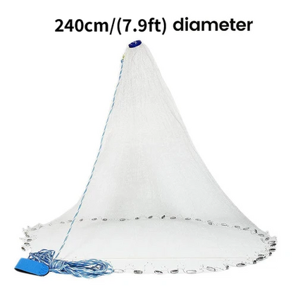 📢📢⏰ Easy-Throw Cast Net – Heavy-Duty Mesh, Rapid Sinking, Versatile 🌊