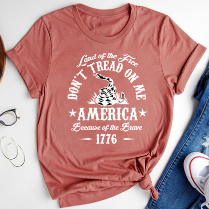 Land Of The Free Don't Tread On Me Teacher T-Shirt