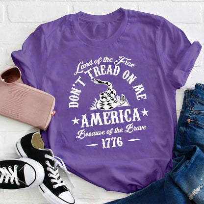 Land Of The Free Don't Tread On Me Teacher T-Shirt