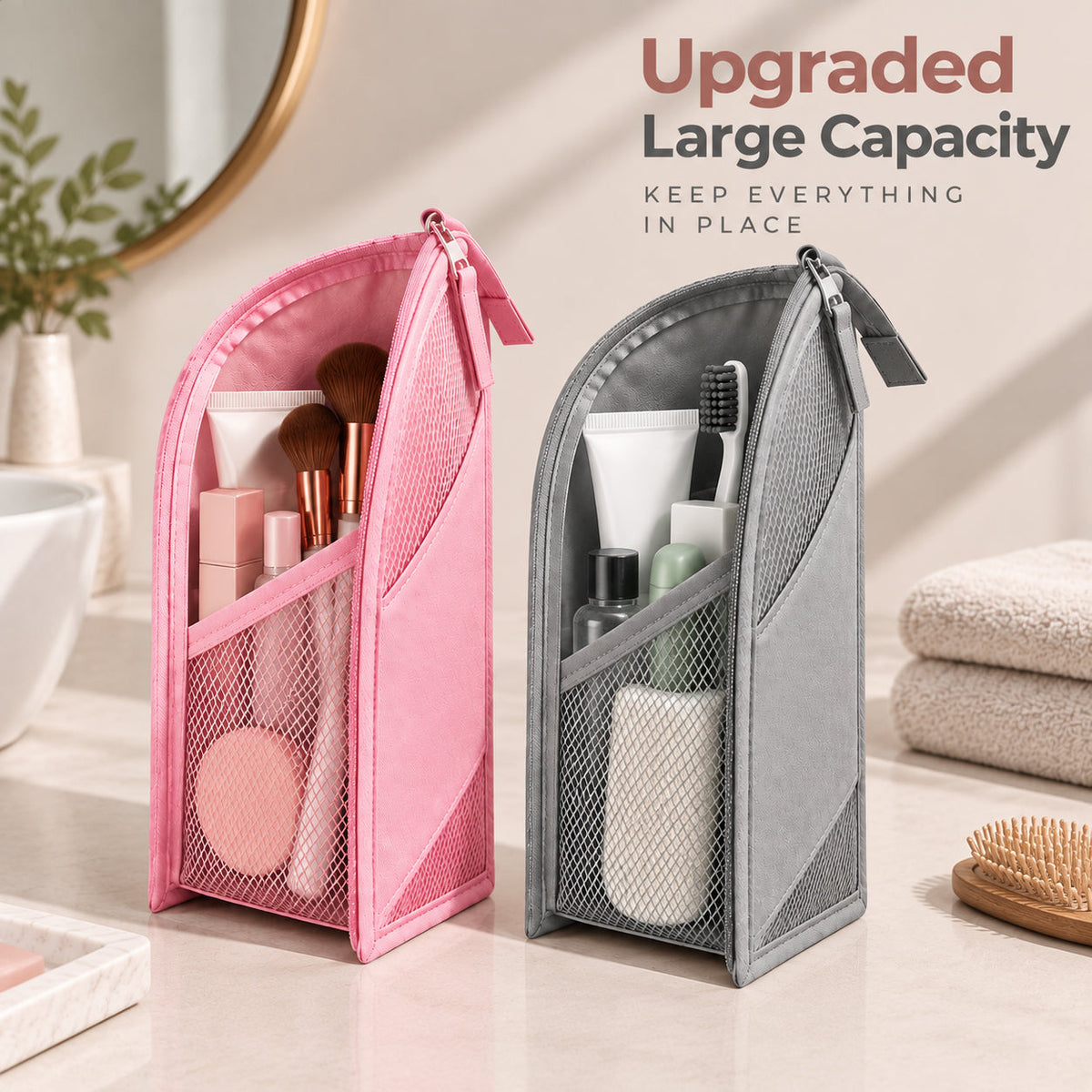Freestanding Waterproof Travel Toiletry Bag