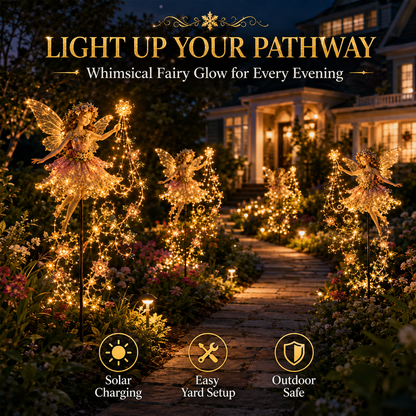 ✨ Enchanted Flower Fairy Solar Garden Light – Magical Glowing Outdoor Christmas Yard Decor 🧚🌸