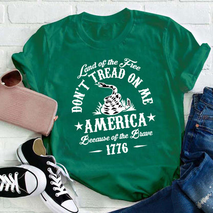 Land Of The Free Don't Tread On Me Teacher T-Shirt