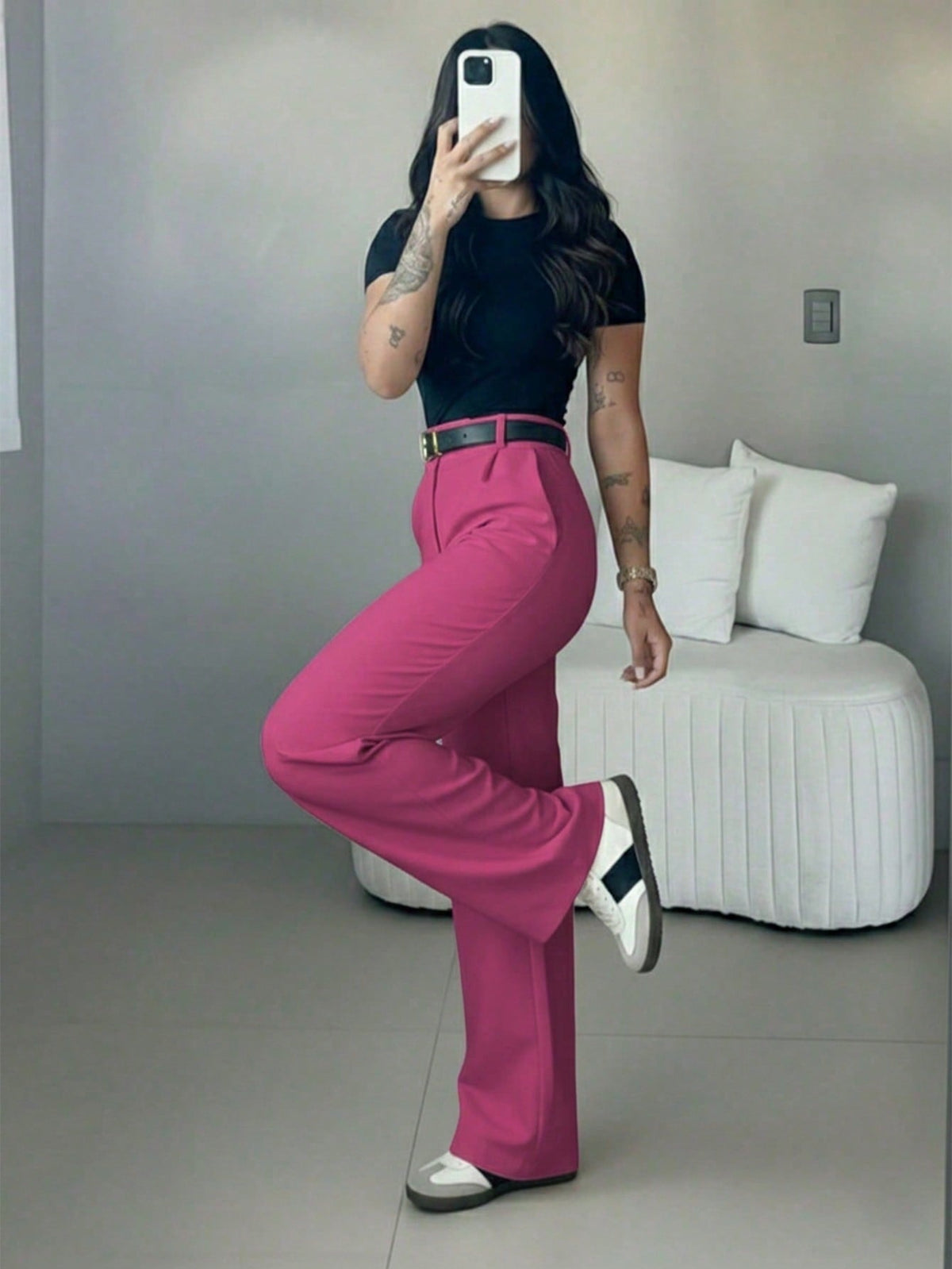 Women's High-Waisted Loose Casual Business Pants