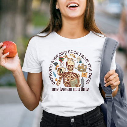 Skeleton History Teacher Teacher T-Shirt