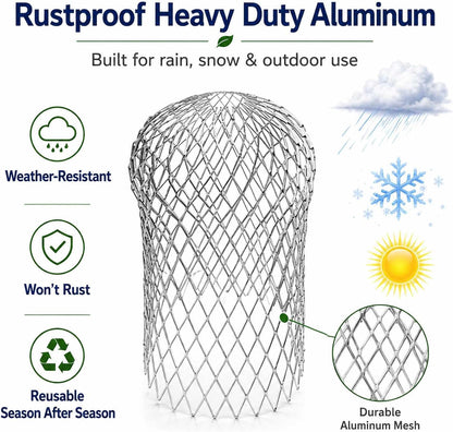 Aluminum Alloy Gutter Guard Filter, Roof Rain Gutter Downspout Strainer, Anti‐Clog Leaf Debris Catcher for Home Drainage System
