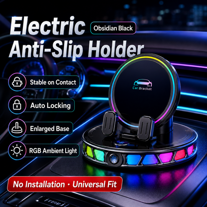 360° Rotating Wireless Charging Car Phone Mount with RGB Light